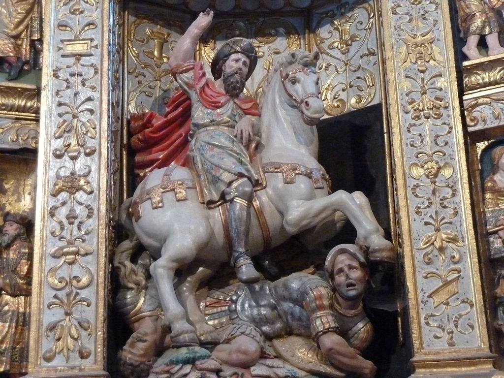 Santiago Matamoros, 16th century, Church of Santa María la Real, Sasamón, Burgos, Castile and León, Spain