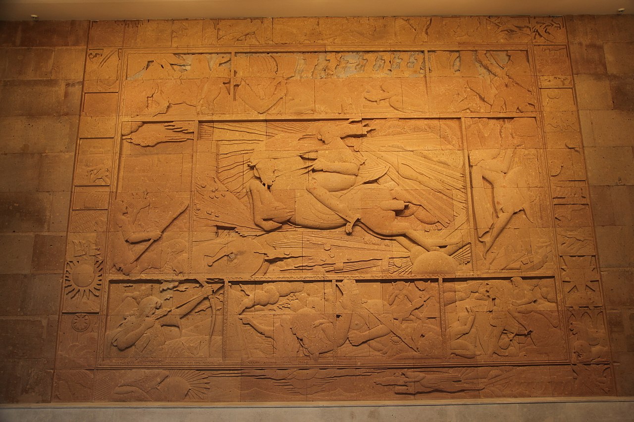 Relief showing David of Sassoun, ?, Artashes Hovsepyan, Cafesjian Center for the Arts, Armenia
