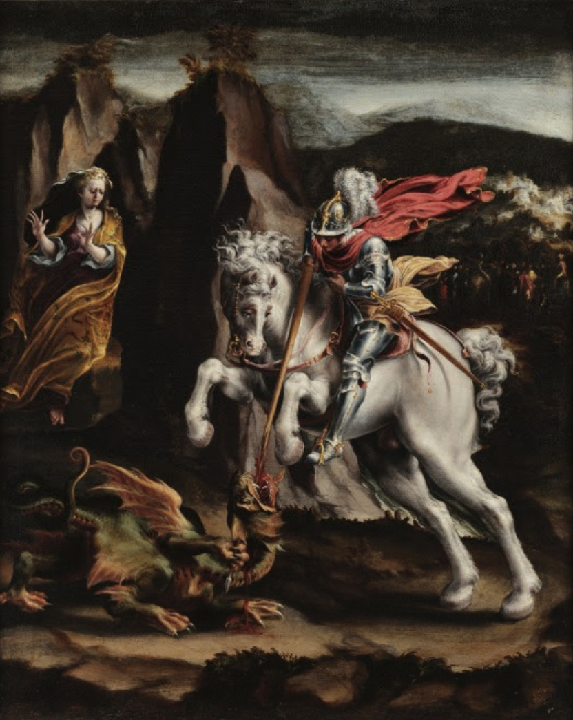 St. George and the Dragon, 1550, Lelio Orsi, Italy
