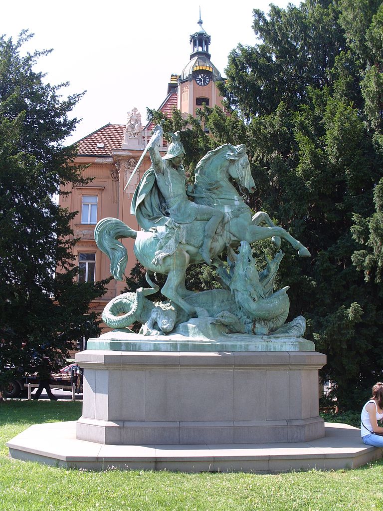Statue of Saint George and The Dragon, 1887, Anton Dominik Fernkorn, Zagreb, Croatia