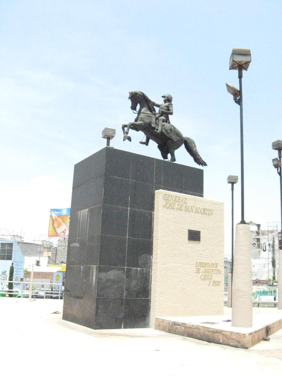 Statue of José de San Martin, 1973, after the statue of Louis Joseph Daumas (1862, Buenos Aires, Argentina), Mexico City, Mexico