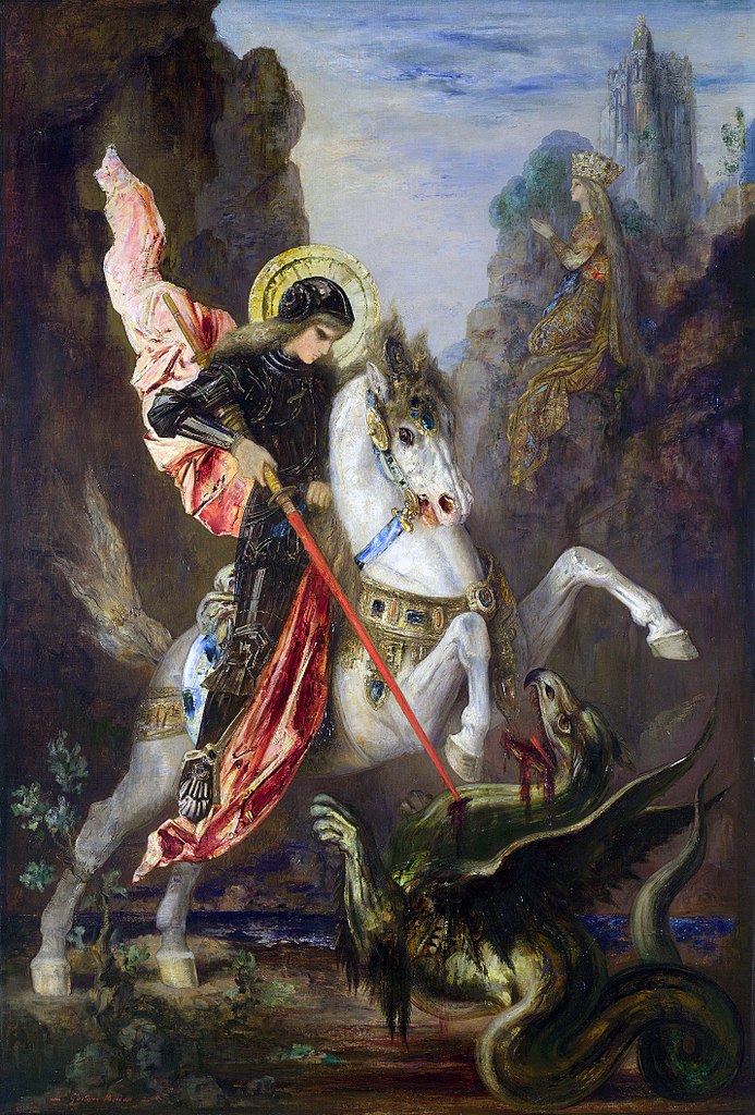 SYMBOLISM (ARTS)Saint George and the dragon, 1889-90, Gustave Moreau, Paris, France