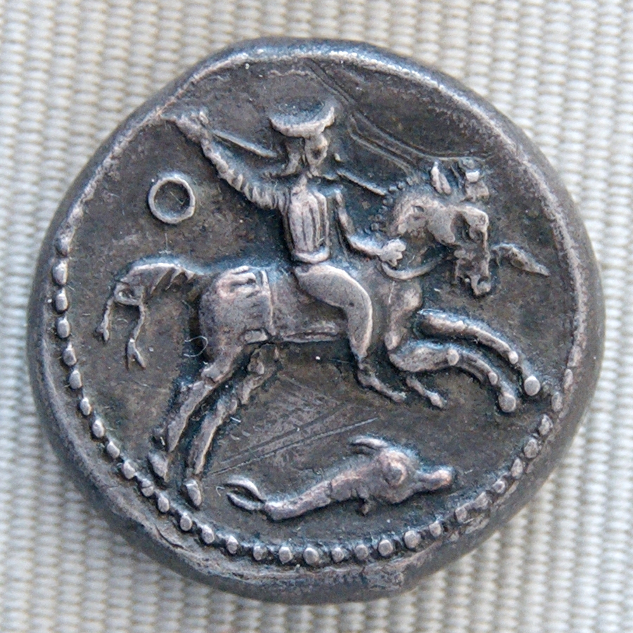Silver tetradrachm of Evagoras II Salamis of Cyprus with satrap on horseback, 368–346 BC, Cyprus