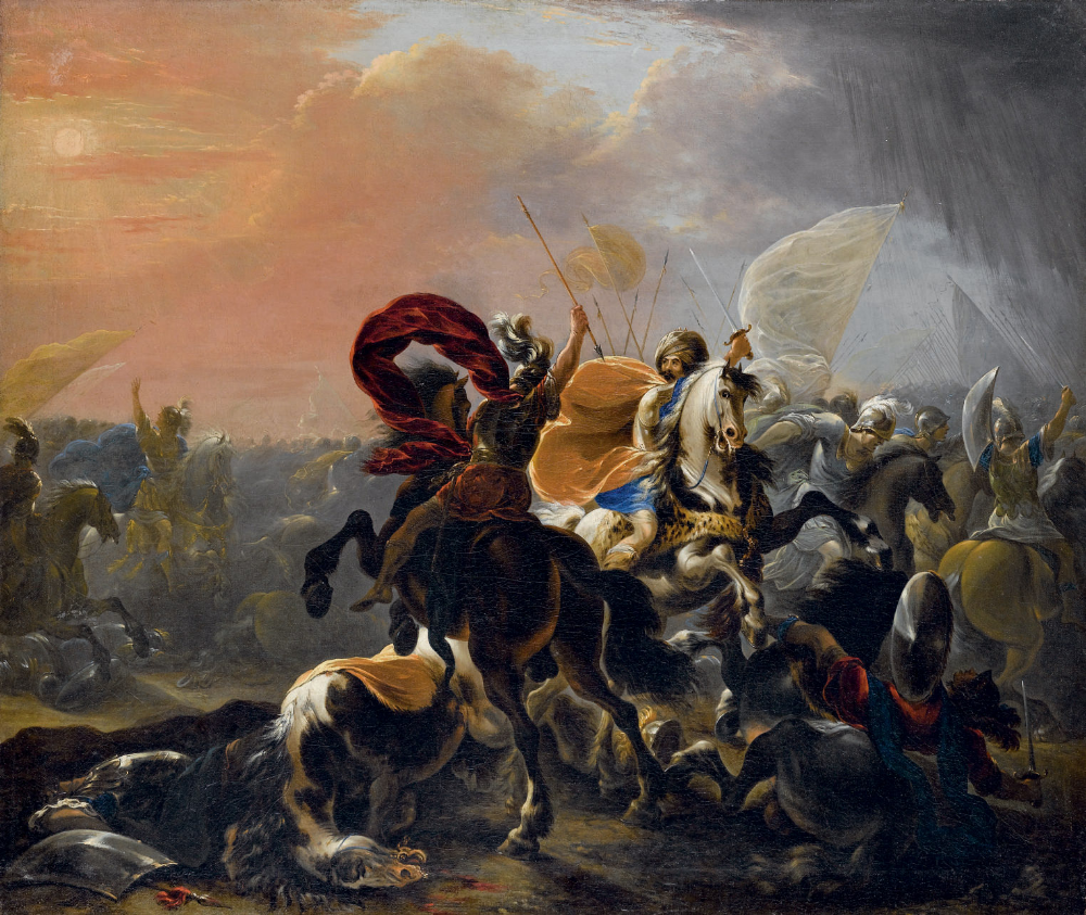 Battle between Turkish and Christian horsemen, cr. 1610-1675, Vincent Adriaenssen, Flemish/Italian