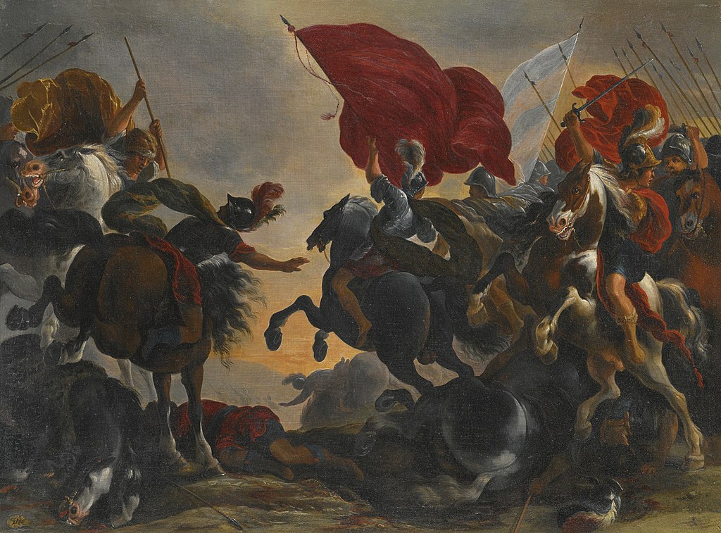 Cavalry battle scene, cr. 1610-1675, Vincent Adriaenssen, Flemish/Italian