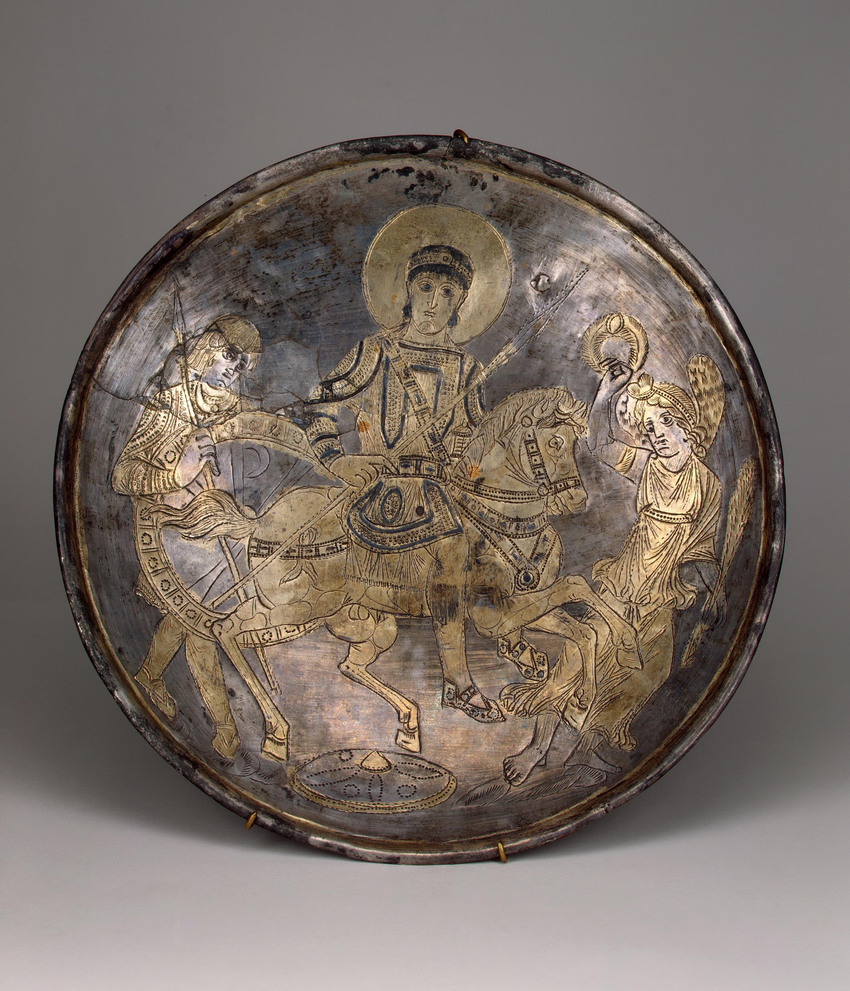 A bowl with a scene of a triumph of Constantius II, mid-4th century AD