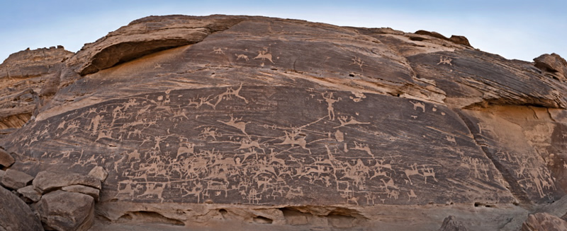 Petroglyphs, 2500-1000 BC, A'abar Harema, Bir Hima, Saudi Arabia