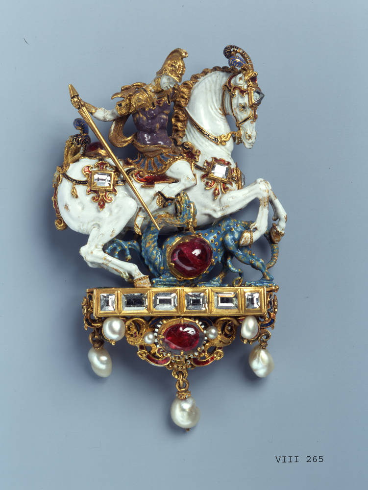 Pendant with Saint George as a dragon slayer, late 16th century, Germany
