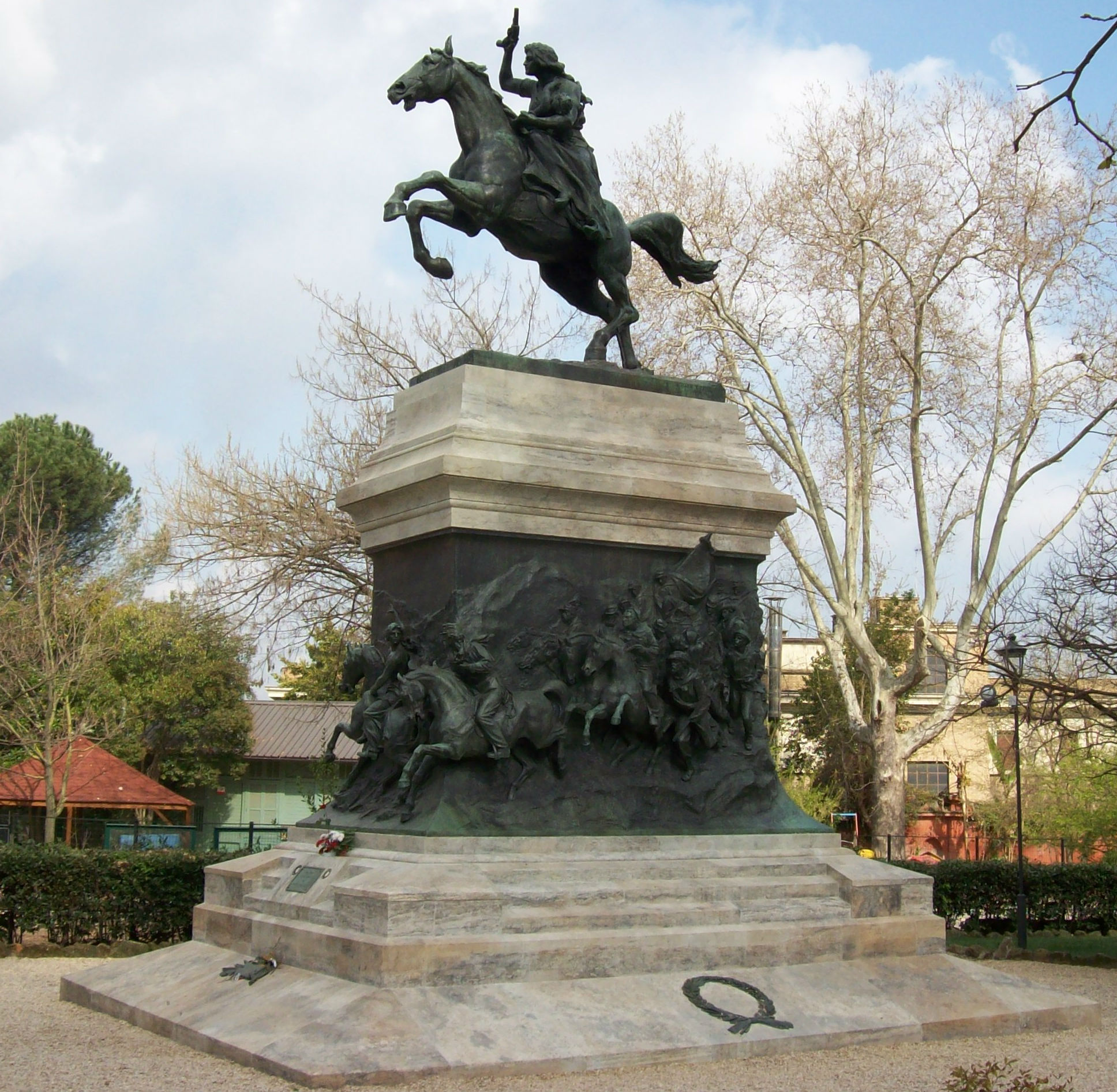 Monument to Anita Garibaldi, 1932, Mario Rutelli, Rome, Italy