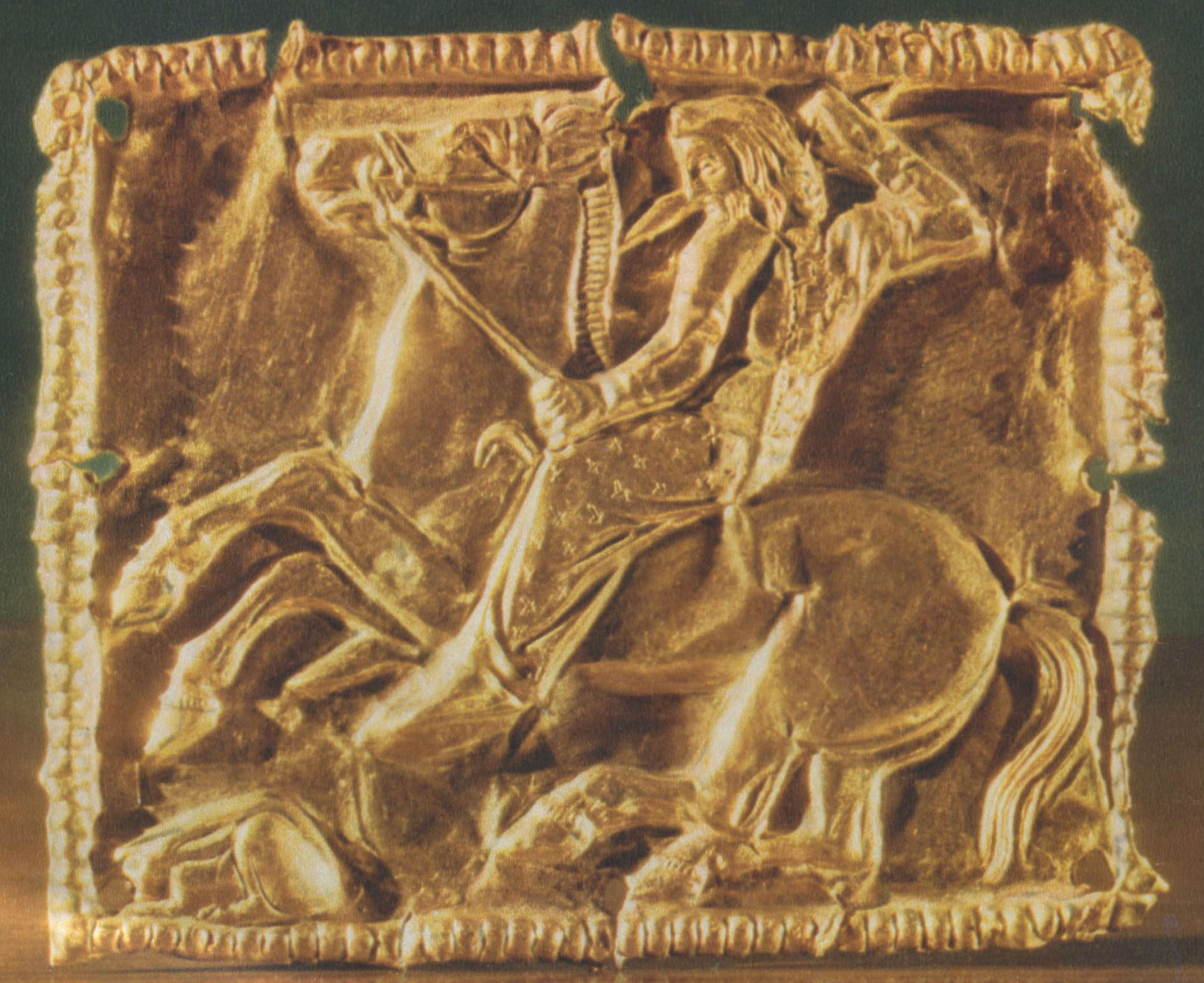 Greco-Scythian gold horseman appliqué, (?) cr. 4th century BC