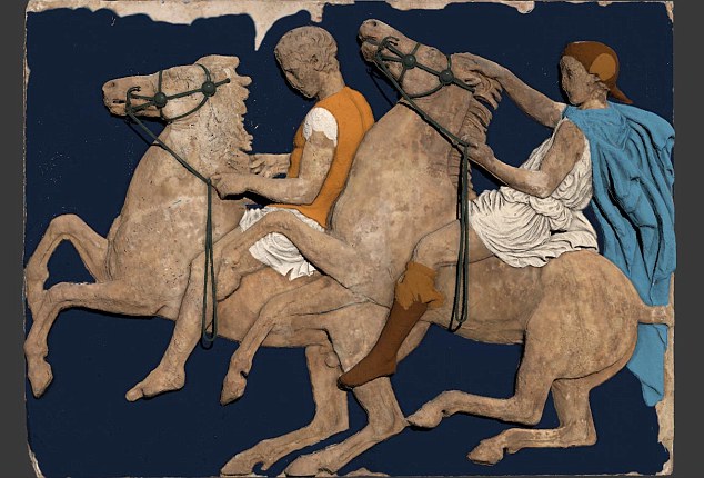 West Frieze of the Parthenon, 'Restored' using 3D imagery block X, 2014, Athens