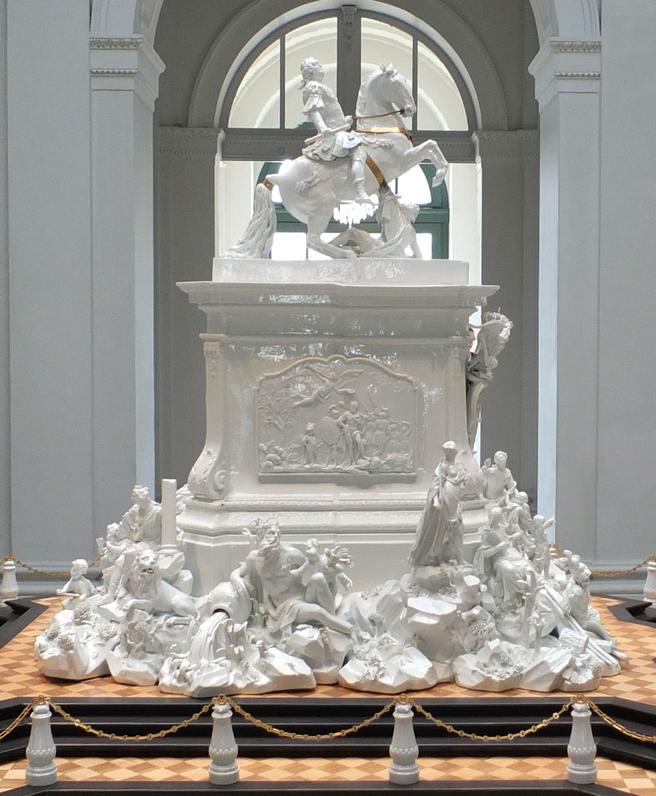 Model for a 12m equestrian statue to Augustus III, 123cm x 94cm x 117cm