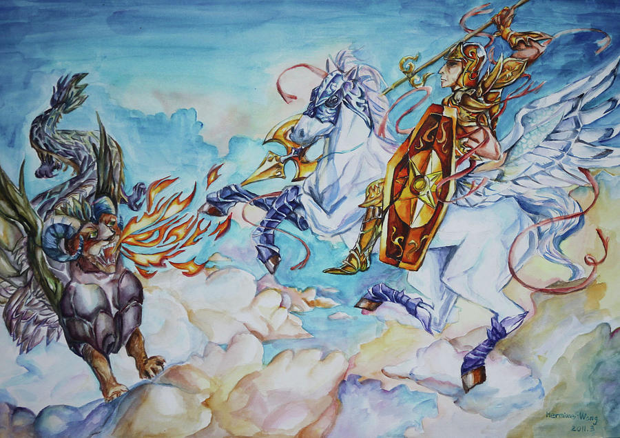 Bellerophon Battles Chimaera, 2011, Hermine Wang, China