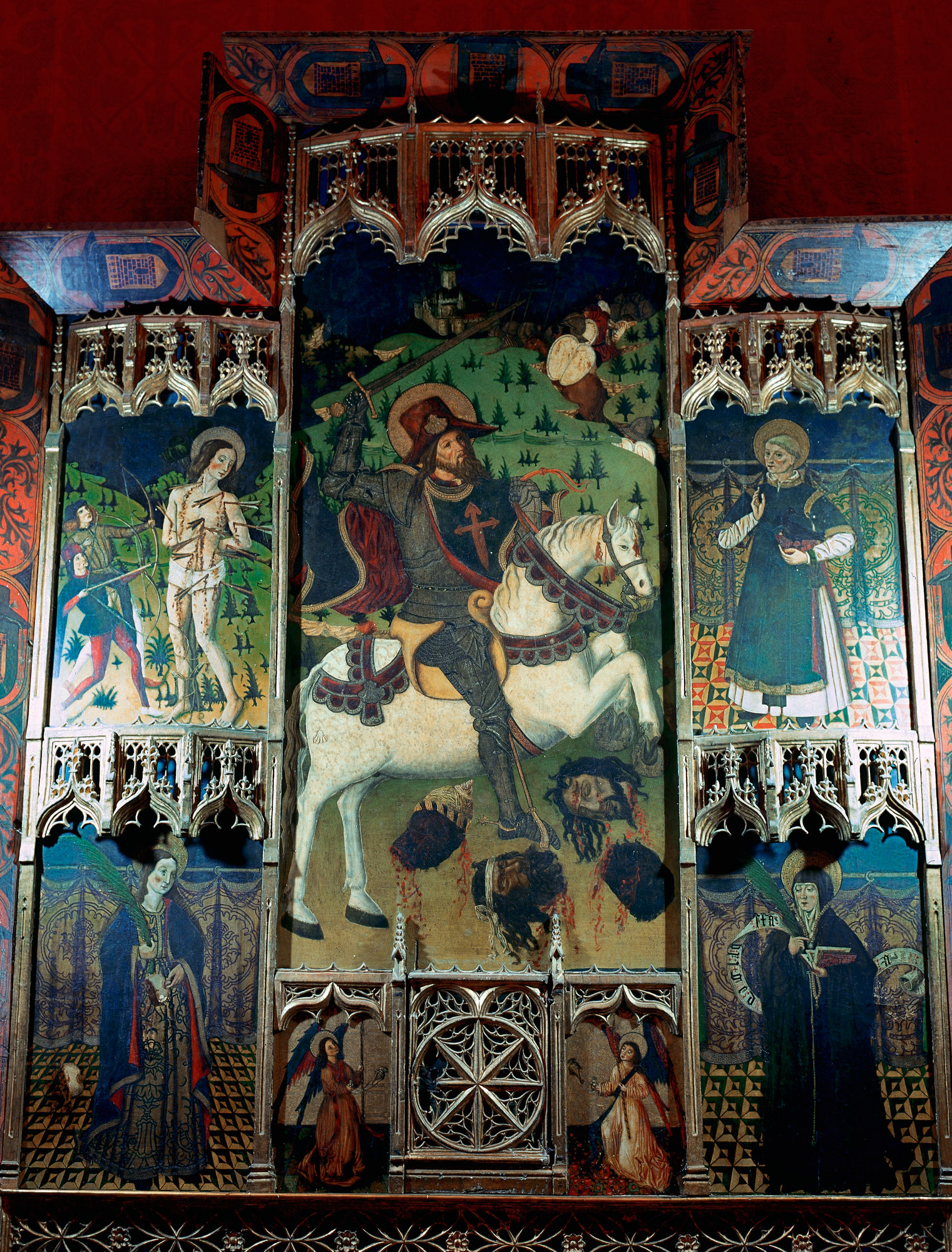 Altarpiece with St. James in the central panel, 15th century, Segovia, Spain