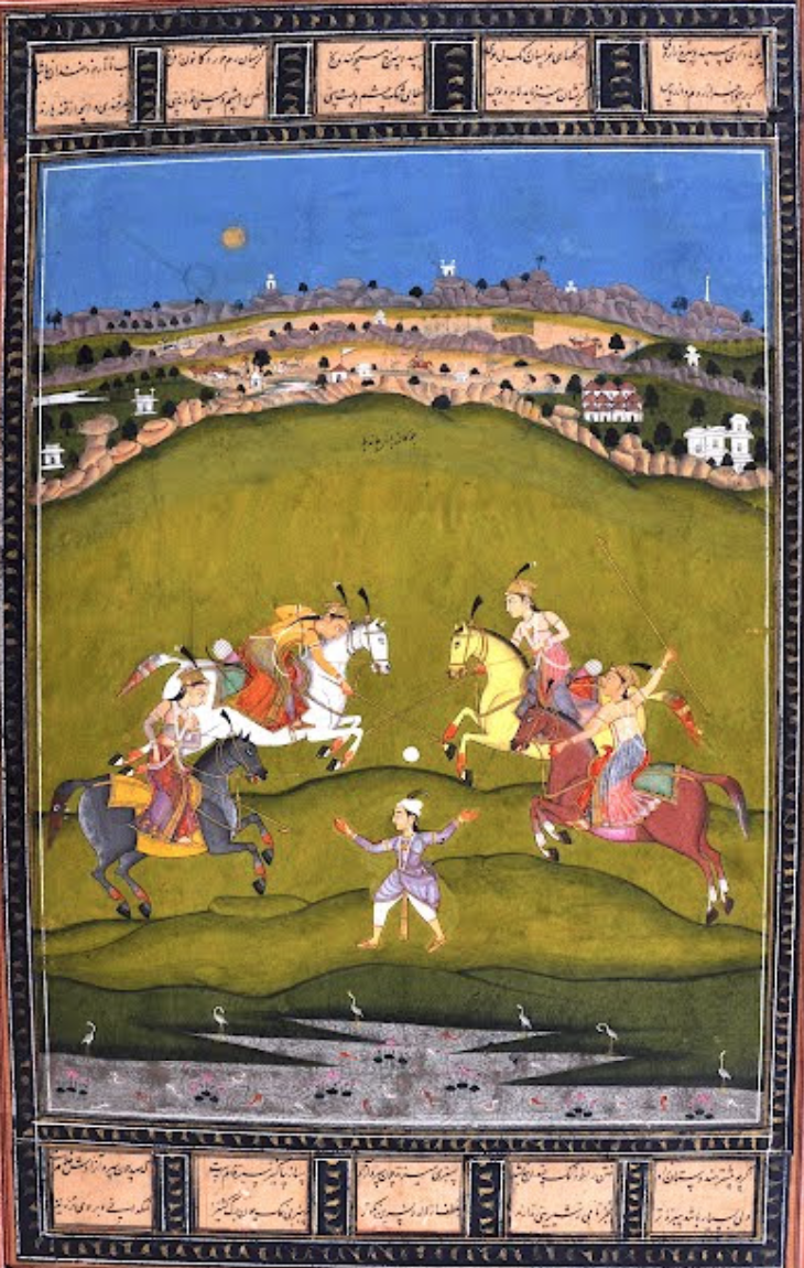 Chand Bibi playing Polo, 1700-50, Deccan, Hyderabad, India