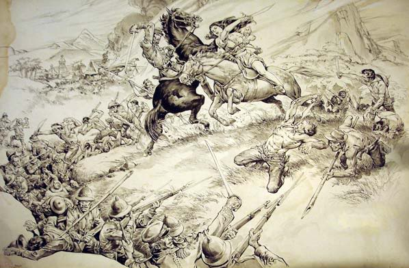 Gabriela Silang fighting against Spanish forces, ?, Francisco V. Coching (1919 – 1998), Philippines