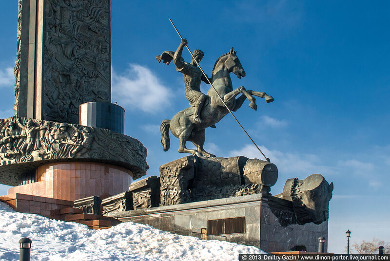 Monument to Saint George, Polkonnaja Gora, 1995, Zurab Tsereteli, Moscow, Russia