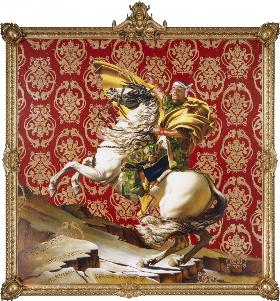 NAPOLEON LEADING THE ARMY OVER THE ALPS, 2005, Kehinde Wiley, U.S.A.