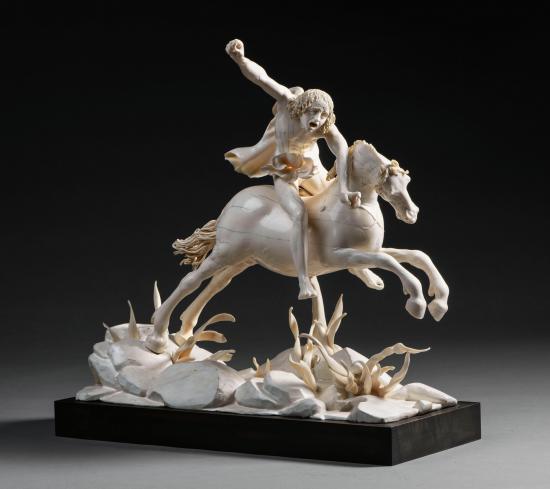 Fury on a Charging Horse, 1610, Furienmeister, probably Salzburg, Austria