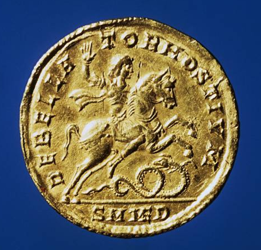 Gold medal of Constantius II, 334-361