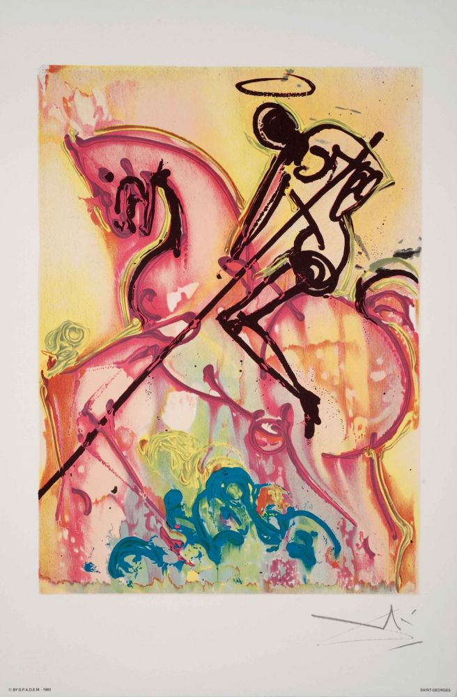 St. George and the Dragon, 1983, Salvador Dalí