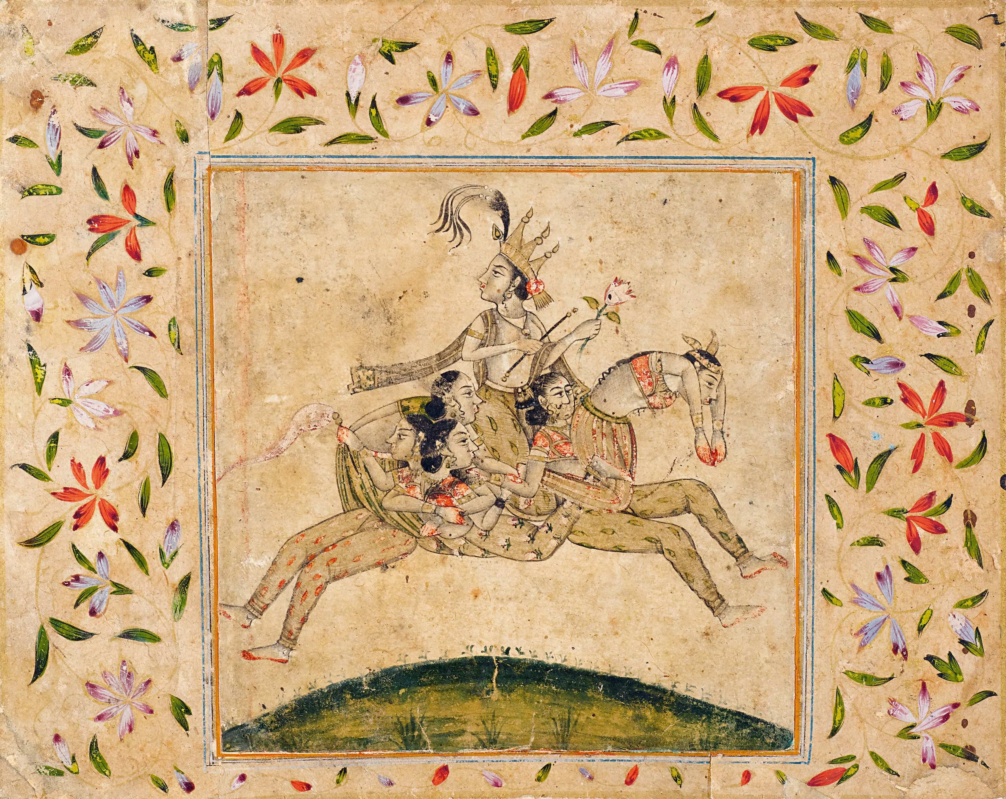 A princess on a composite horse (Narikunjara), 18th century, Mughal school, India