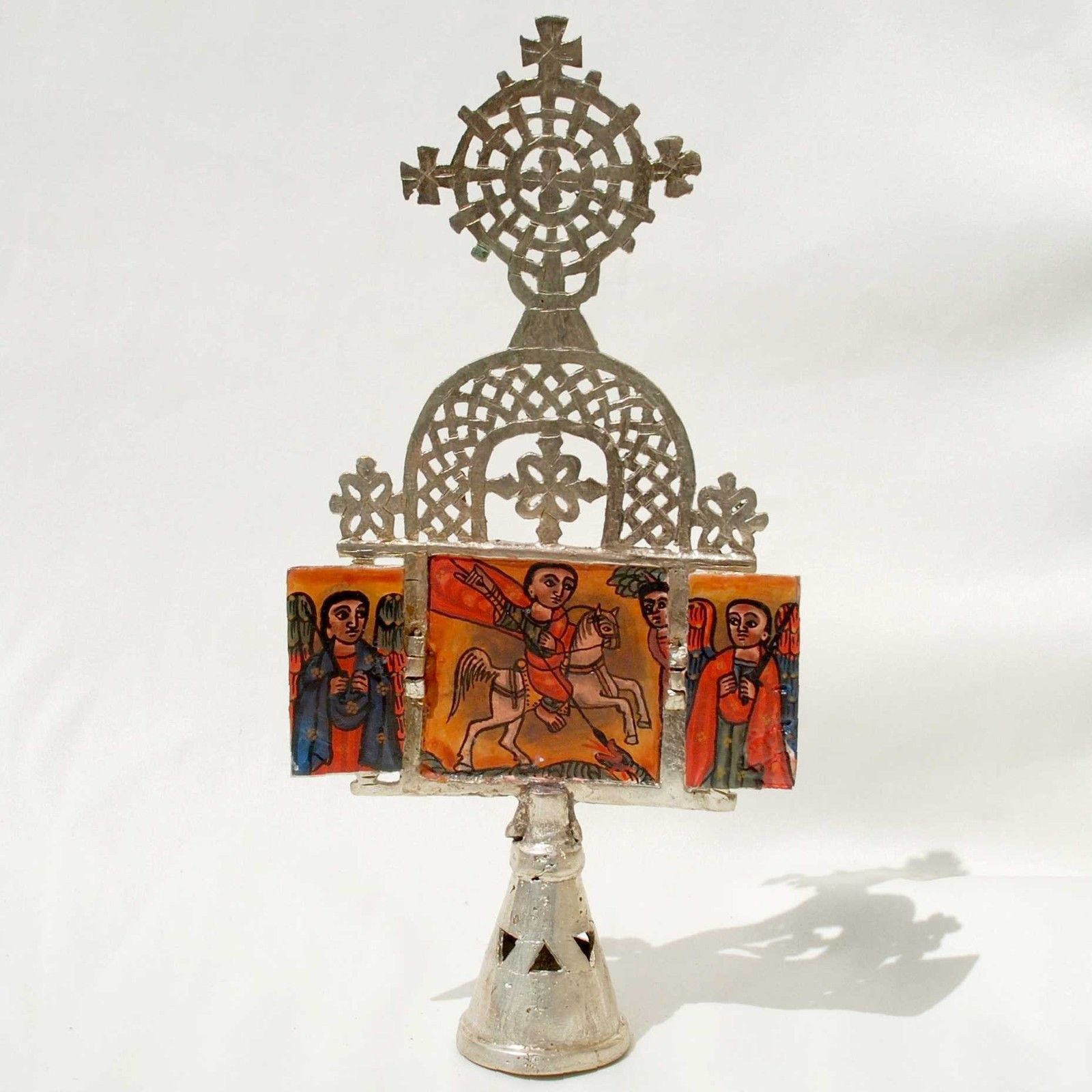 Ethiopian Coptic metal altar with the depiction of St. George, 2010s, $75 off eBay