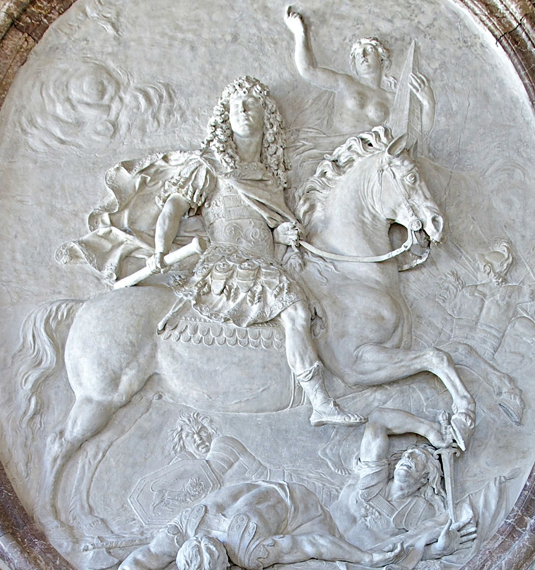 Triumph of Louis XIV, Salon of War, Versailles palace, c.1678-87, Antoine Coysevox