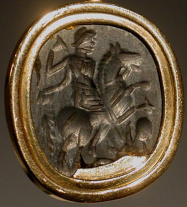 Hematite magic gem of Solomon, 3rd century, late Roman