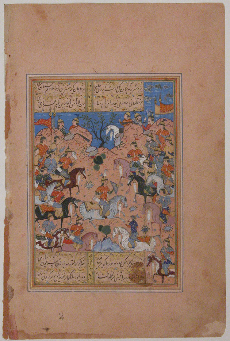 'A Tournament at Arms', Folio from a Divan (Collected Works) of Mir 'Ali Shir Nava'i, 1580, attributed to Iran