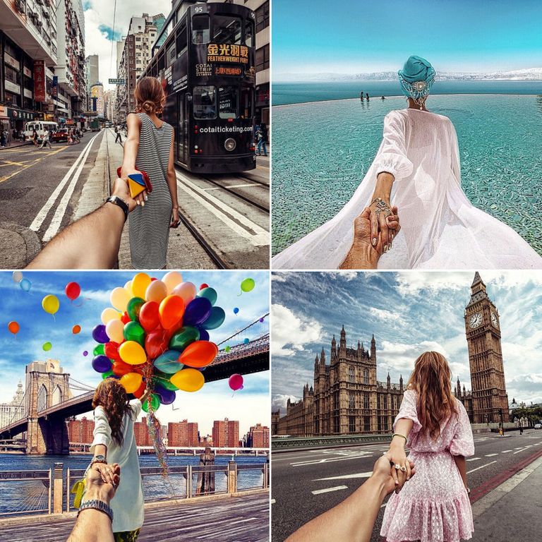Selection of #FollowMeTo photos by Murad Osmann and Natalia Zahkarova