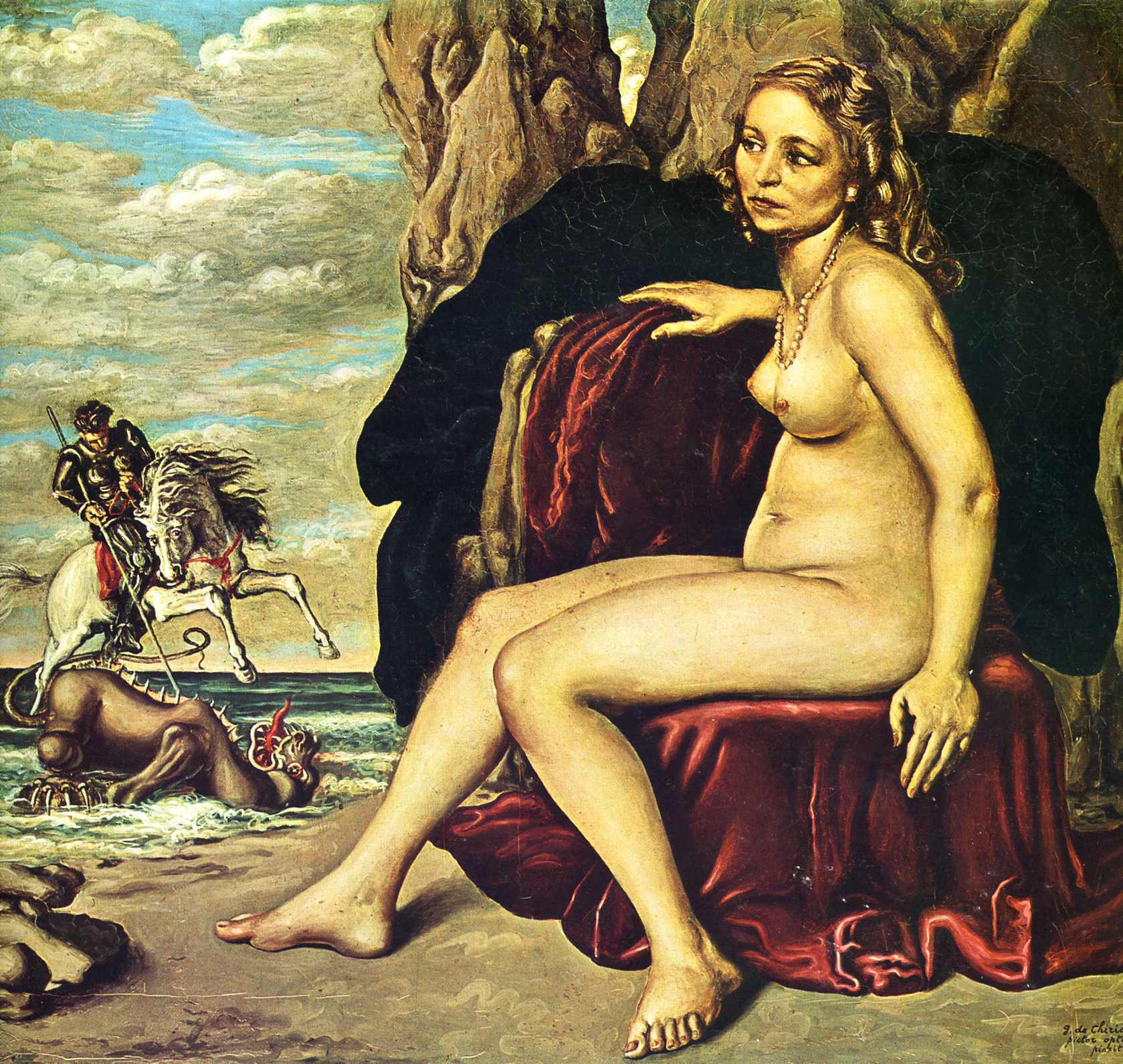 SURREALISMSt. George Killing the Dragon, 1940, Giorgio de Chirico, Italy