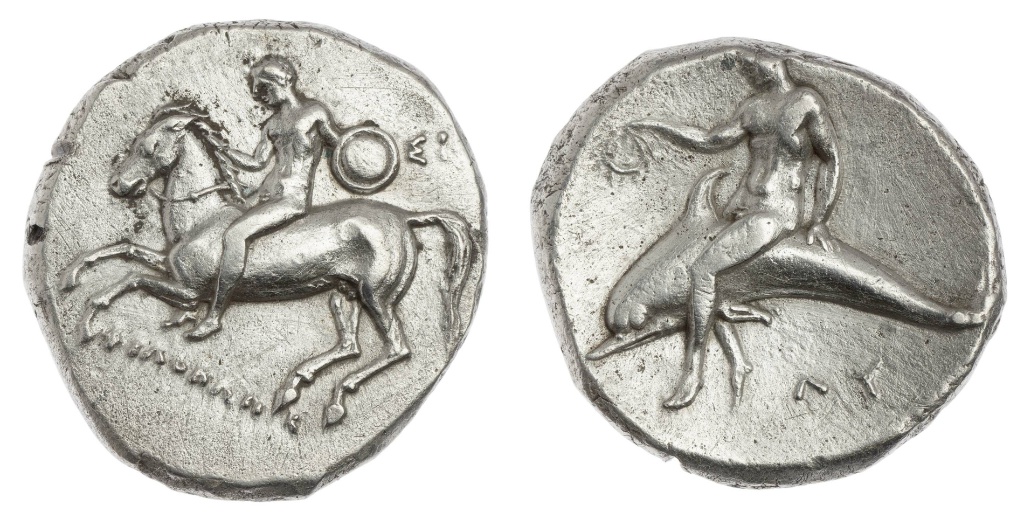 Stater struck under Philokles, 302–281 BC, Taras, Apulia