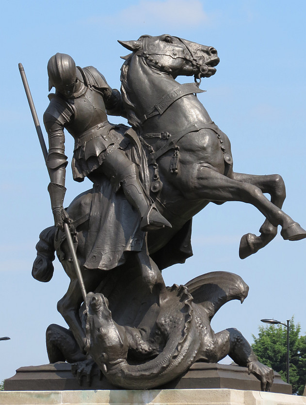 War Memorial with Sculpture of St.George and the Dragon, cr. 1925-30, C.L. Hartwell RA, London NW8