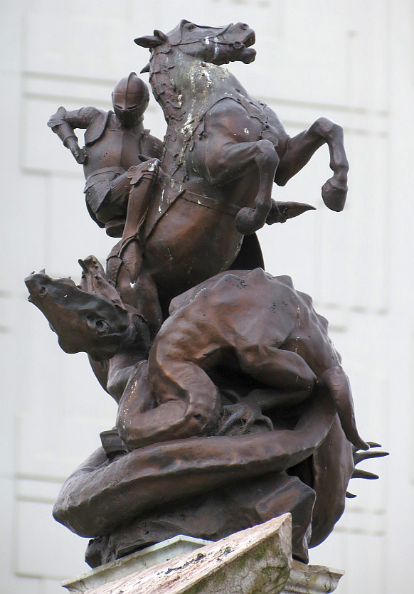 St.George and the Dragon, 1901, detail of the Monument to Queen Victoria by Edward Onslow Ford, Manchester