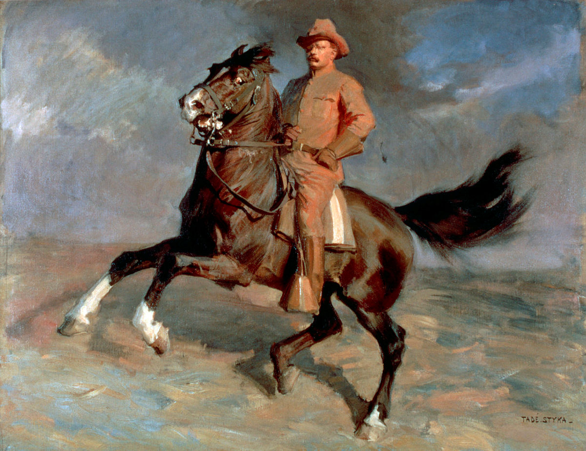 Theodore Roosevelt as a Rough Rider, cr. 1909, Tadé Styka
