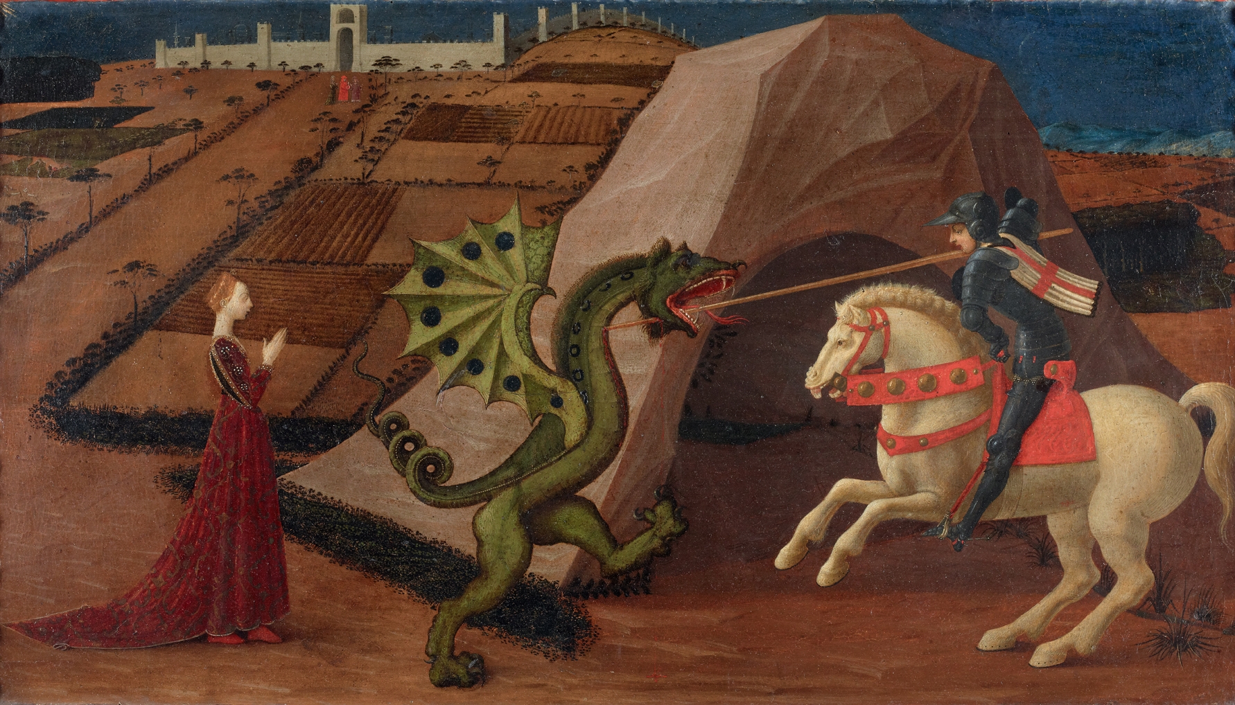 EARLY RENAISSANCESt. George and the Dragon, cr. 1430-35, Paolo Uccello, Florence, Italy