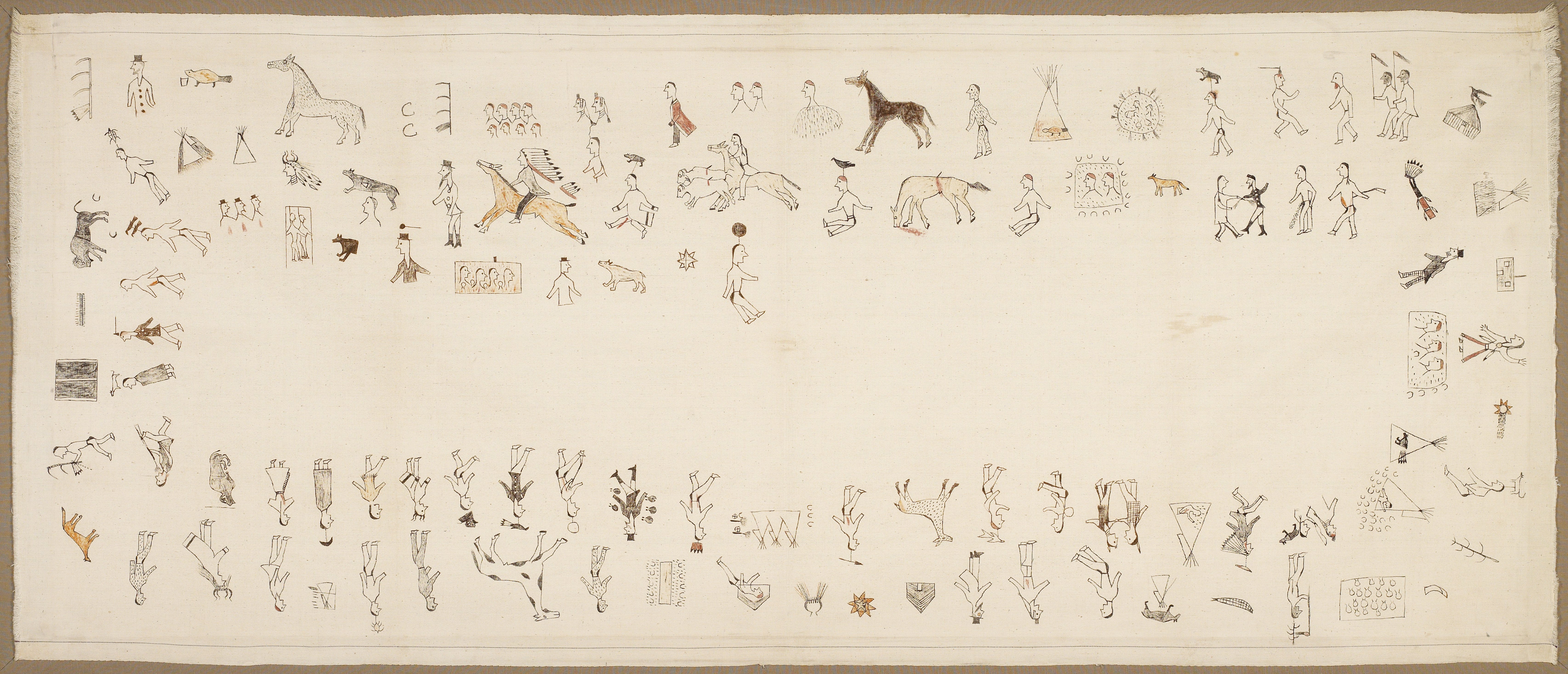 Winter Count, early 20th century, Lakȟóta, U.S.A.